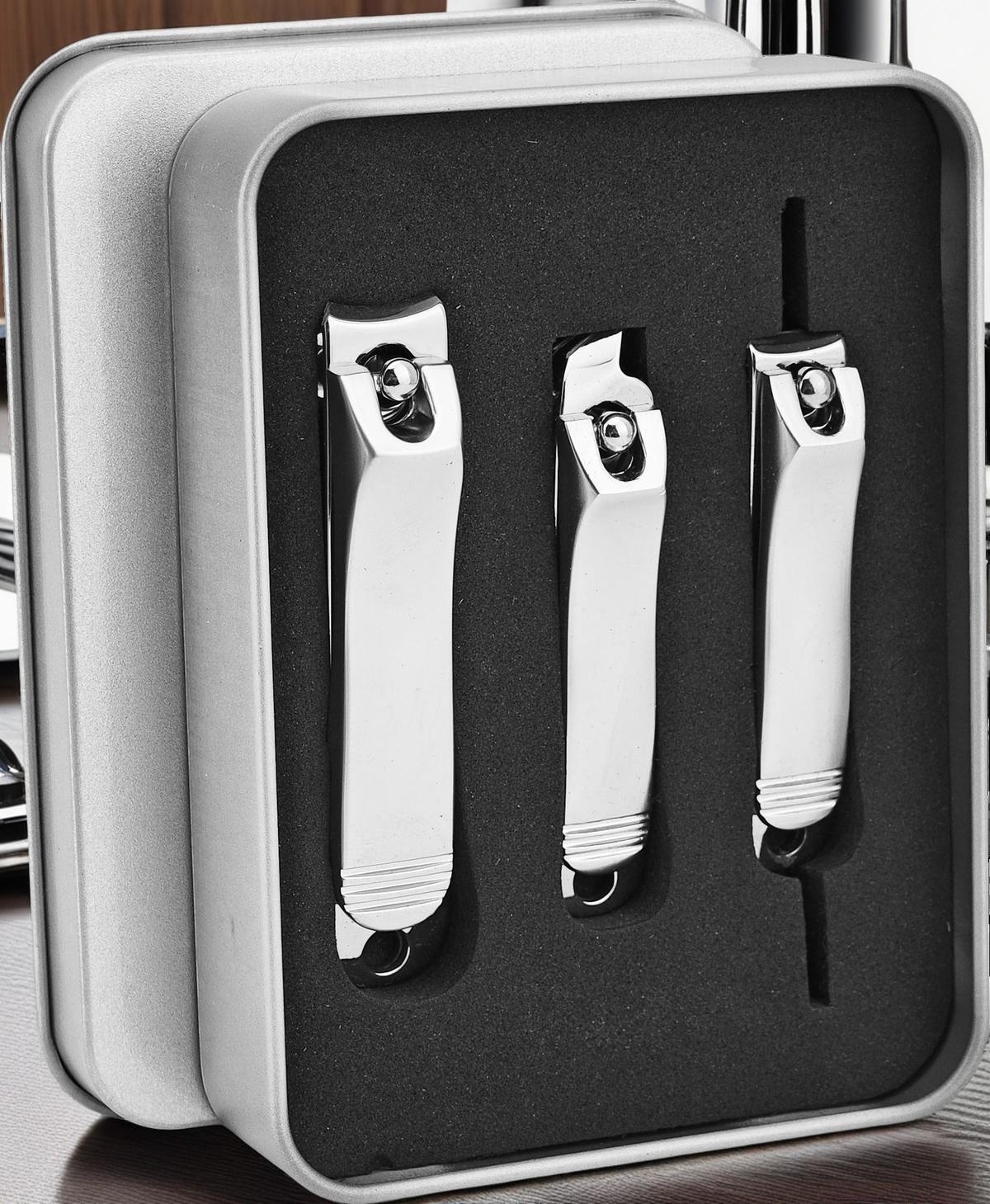3-Piece Stainless Steel Nail Clippers Set for Clean Hand and Foot Care