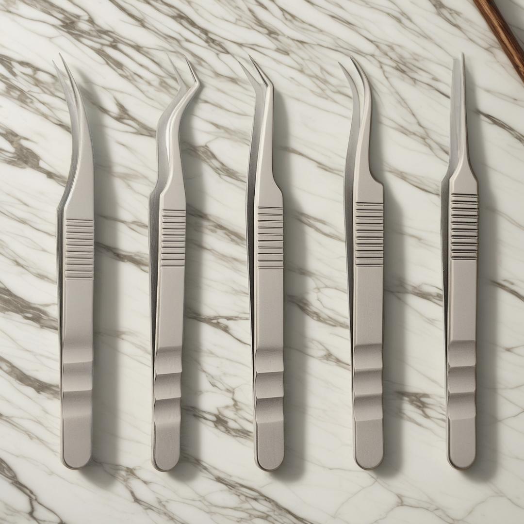 Pinces à épiler pour extensions de cils : choisir des outils de précision pour le travail en salon