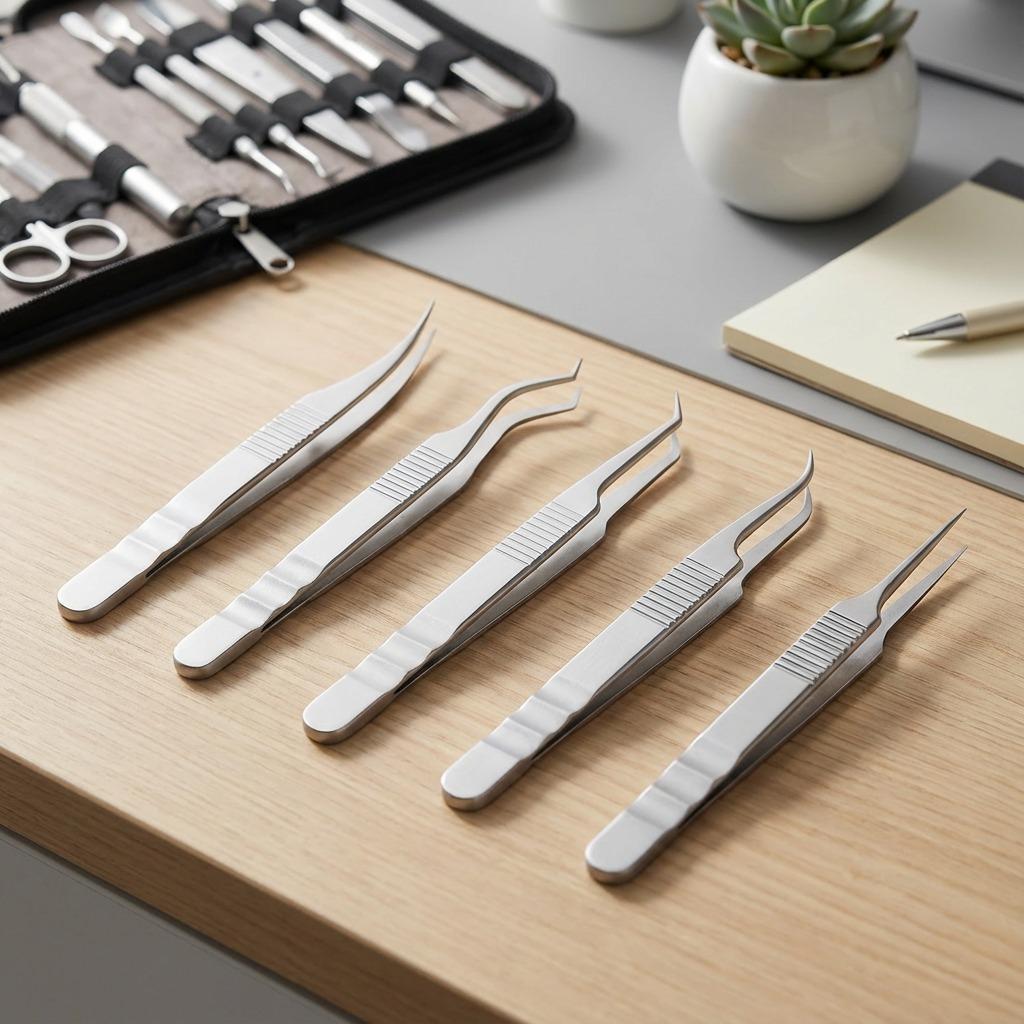 Pinces à épiler personnalisées pour les commandes groupées d'outils de beauté