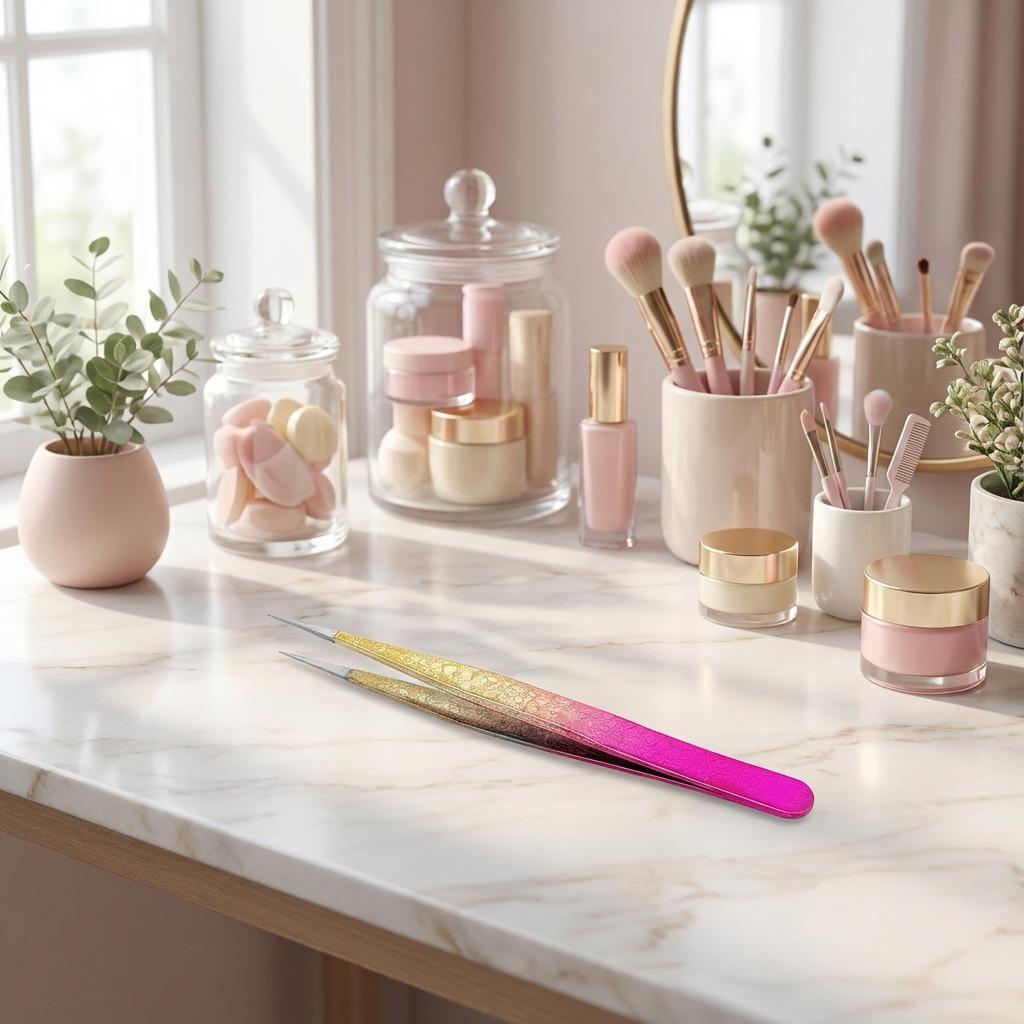 Custom Logo Tweezers for Beauty Brands and Retail Kits