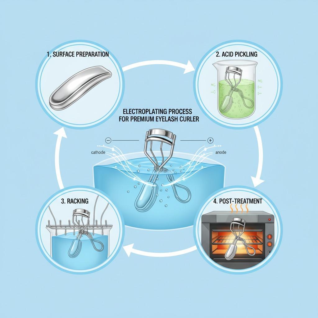 Electroplating Eyelash Curlers: How Premium Metal Finishes Improve Durability