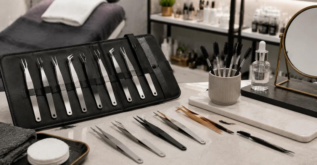 OEM Custom Tweezers for Lash and Brow Beauty Sets
