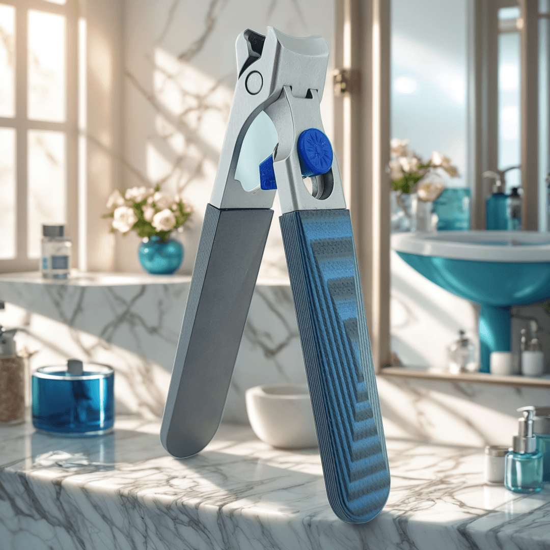 Cortaúñas ergonómico para cortes más limpios en uñas gruesas y de uso diario.