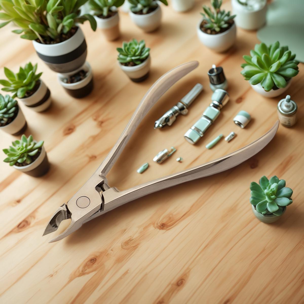 Alicates de precisión para cutículas, ideales para salones de belleza y kits de aseo personal en el sector de la hostelería.