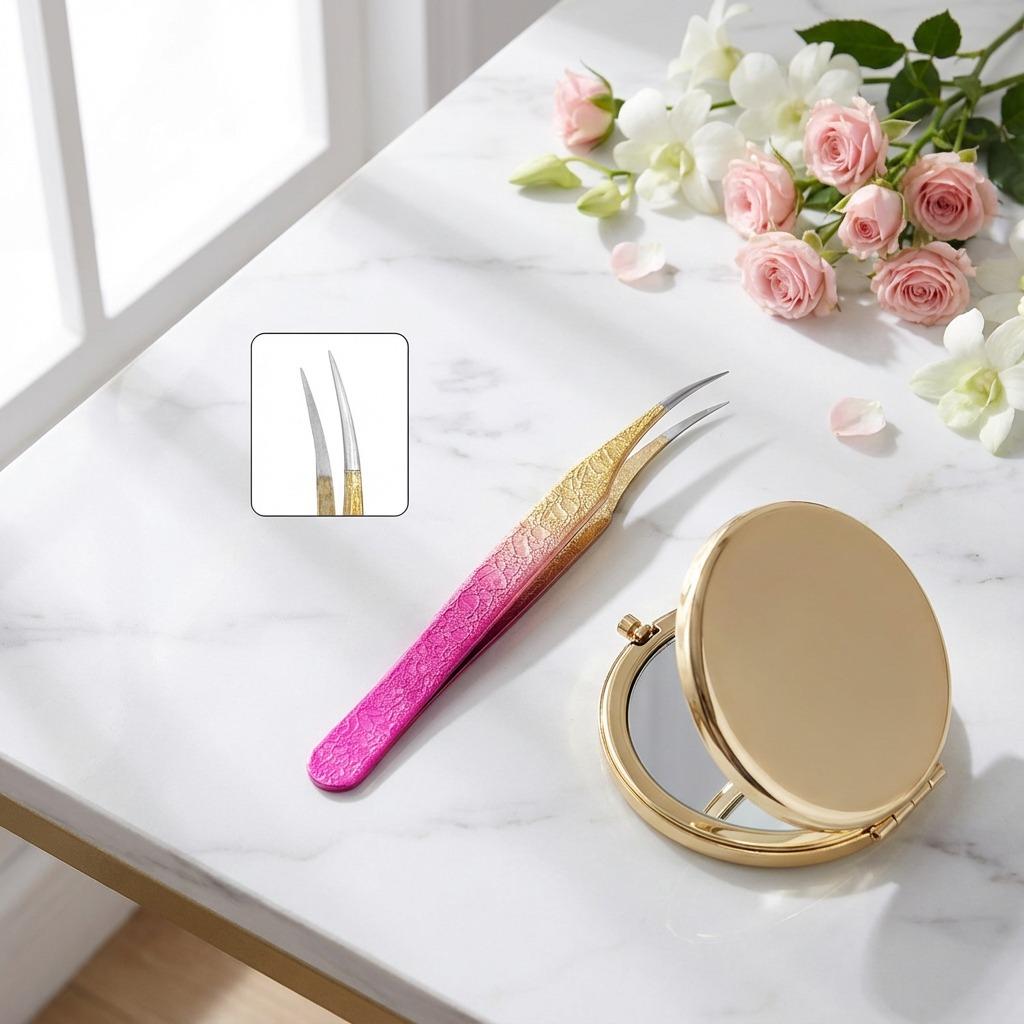 Fournisseur fiable de pinces à épiler pour outils pour cils et sourcils incurvés