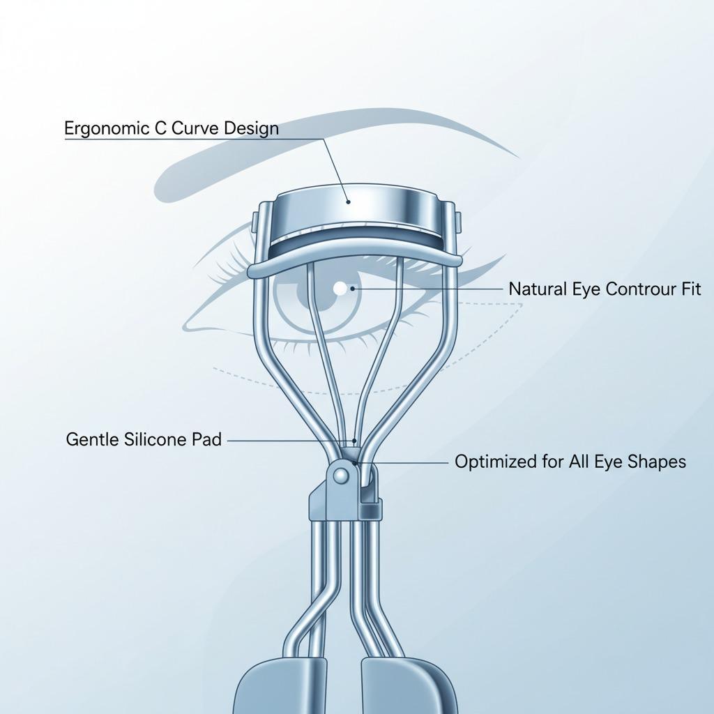 C Curve Eyelash Curler Guide for Better Lash Fit and Lift